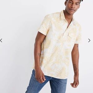 Madewell Short-Sleeve Pullover Workshirt in Tropical Print